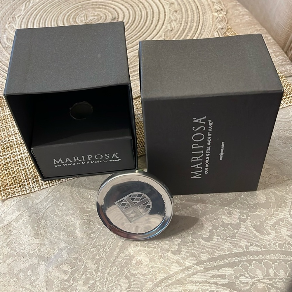 NWT Mariposa Handmade Wine Stopper in Silver
